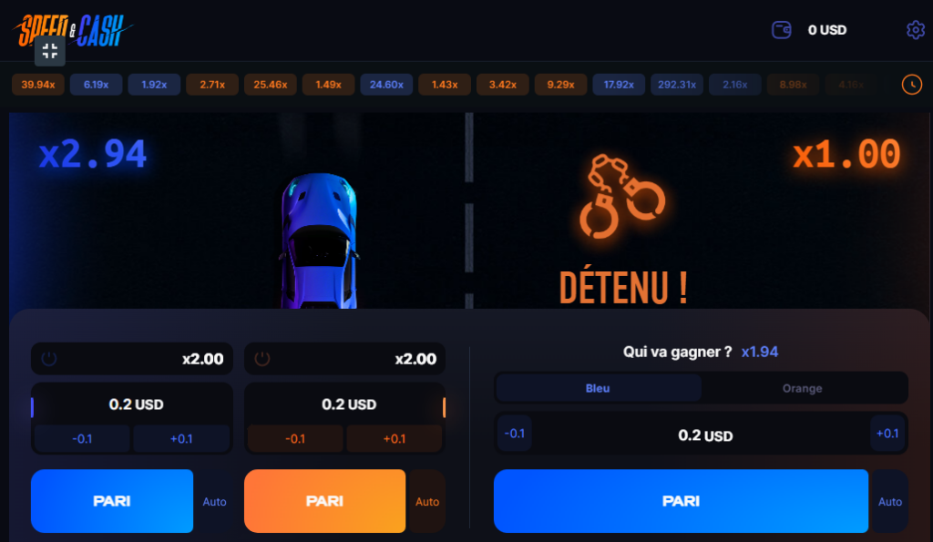 Caractéristiques de 1win Speed & Cash