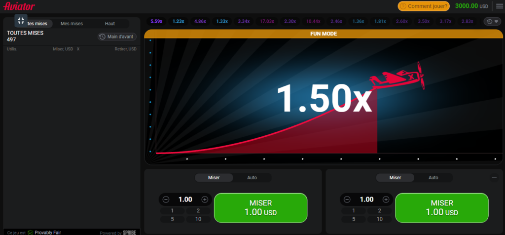 Caractéristiques de 1win aviator