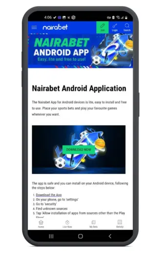 naira bet mobile app download