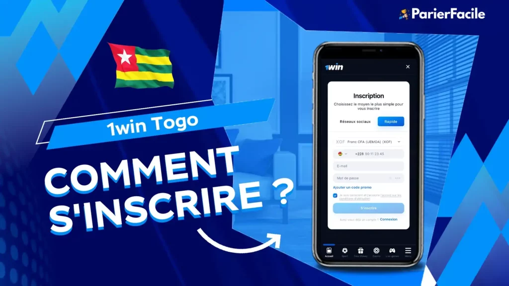 comment s'inscrire sur 1win Togo