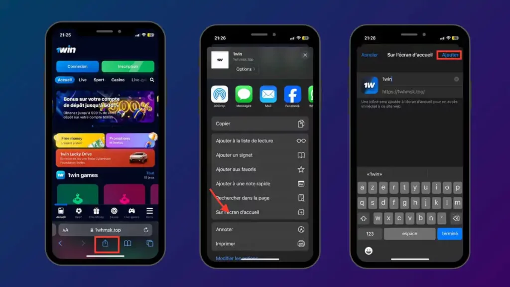 Tutoriel : Télécharger 1win APK sur iPhone au Togo 5 télécharger 1win APK sur iPhone