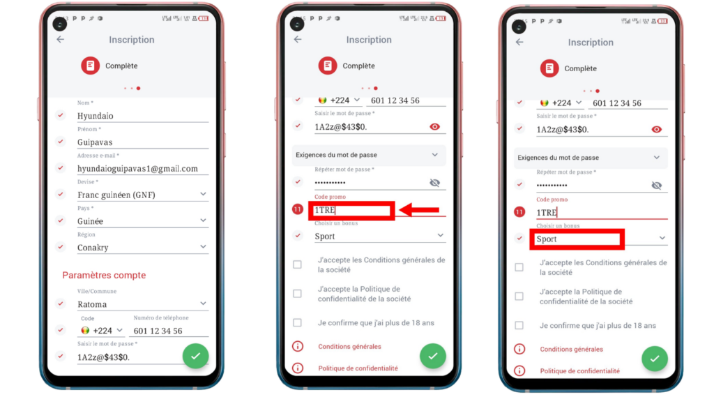 Code promo 888Starz Guinée