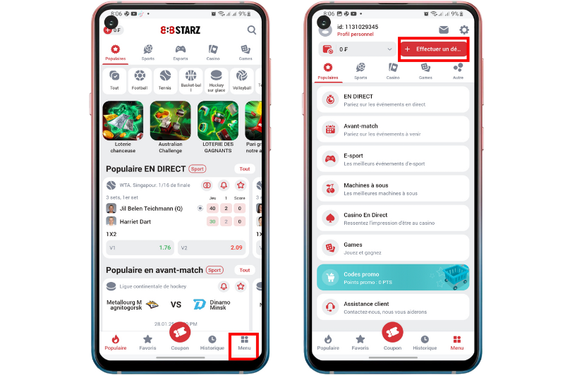 Depot 888Starz Cameroun C1