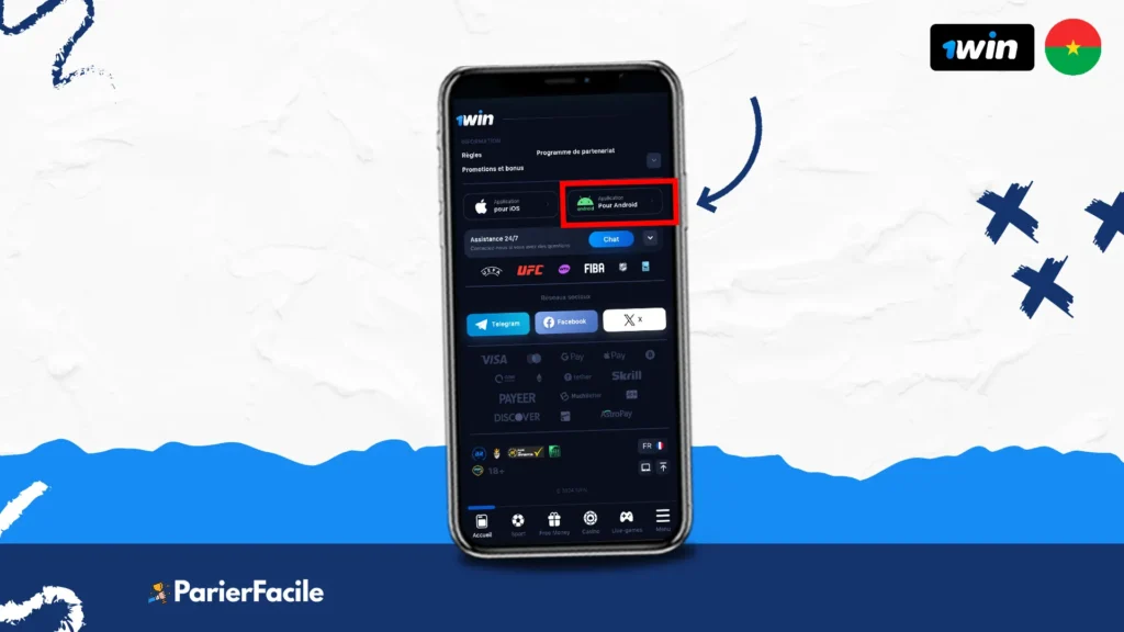 Télécharger 1win APK Burkina : Guide Complet pour Android et iOS 7 Télécharger 1win APK Burkina