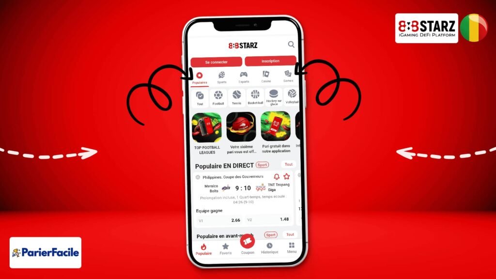 Inscription sur 888Starz Mali : créer un compte et profiter du bonus de bienvenue 10 Option de paris disponibles après inscription sur 888Starz Mali