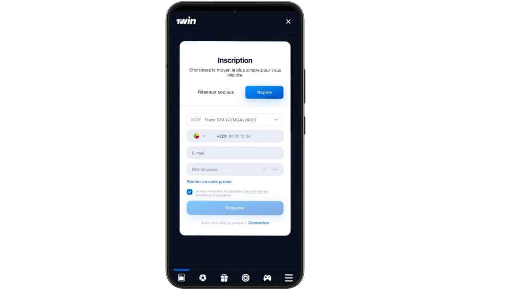 Inscription 1win methode rapide