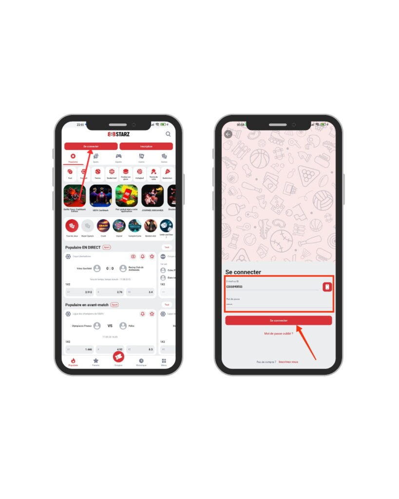 Se connecter pour parier sur 888starz Bénin