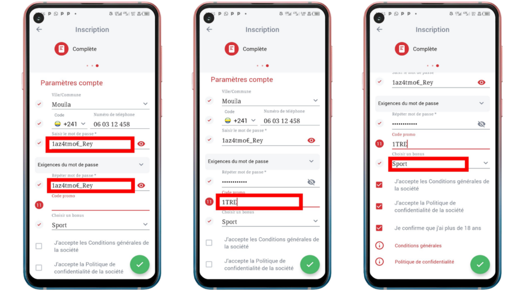 code promo 888Starz Gabon C5