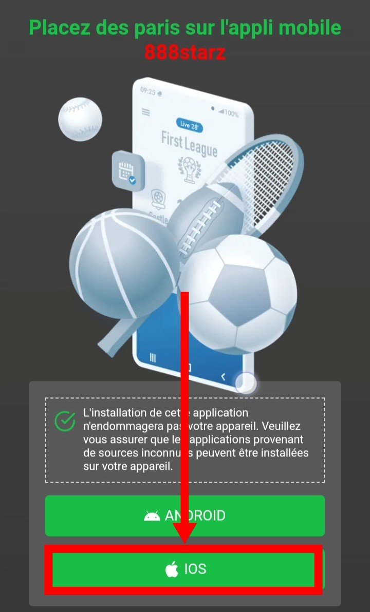 Télécharger 888starz App sur iPhone