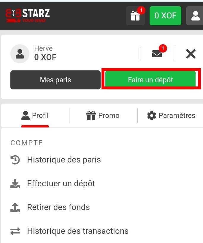 888Starz Togo 32 Faire un dépôt 888starz Togo