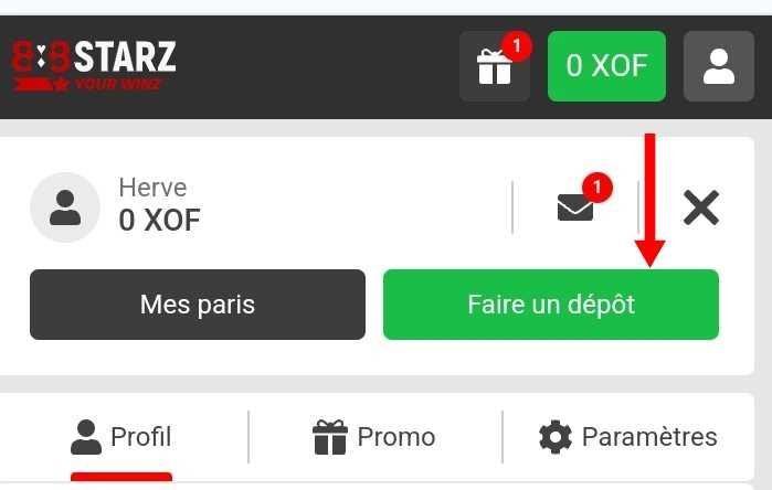 888Starz Togo 14 Faire un dépôt sur 888starz Togo