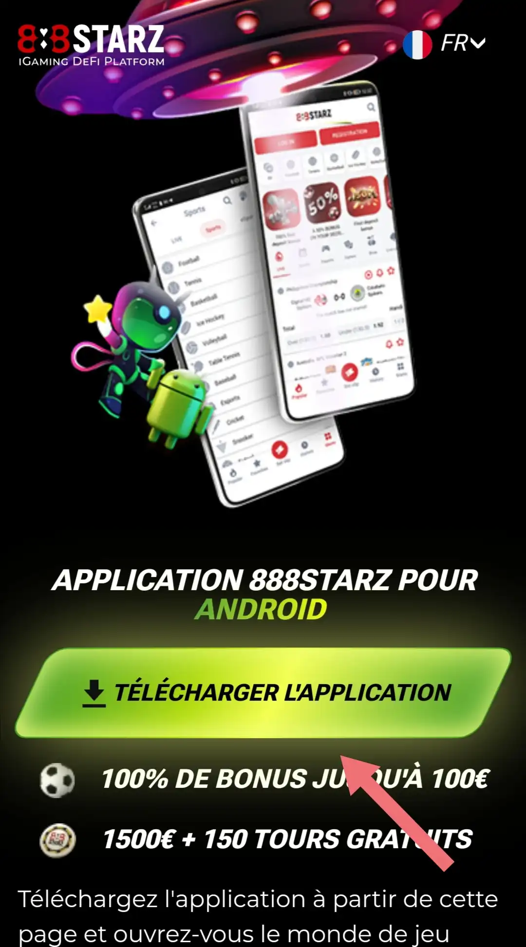 telecharger 888Starz APK etape 3