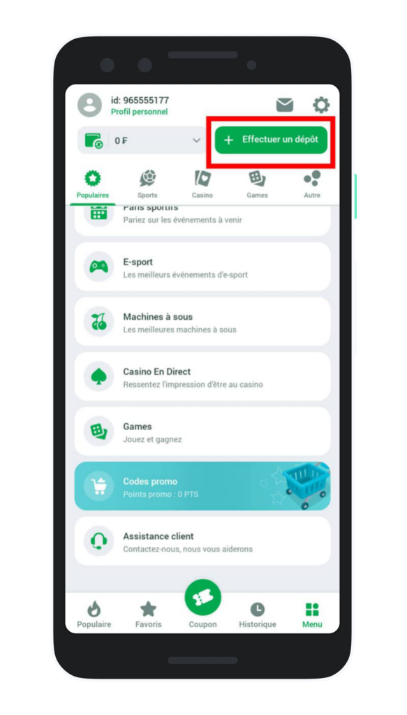 Effectuer un dépôt sur Linebet Cameroun