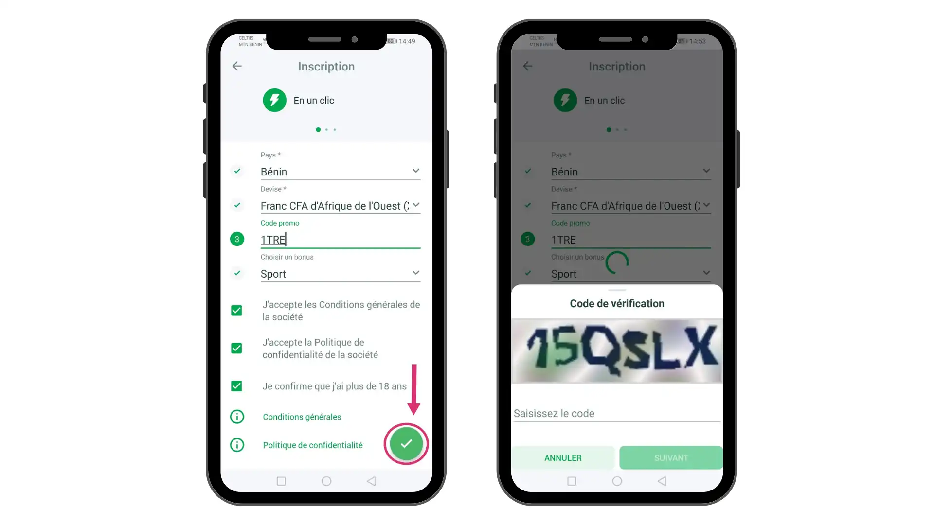 s'inscrire sur Linebet en un clic