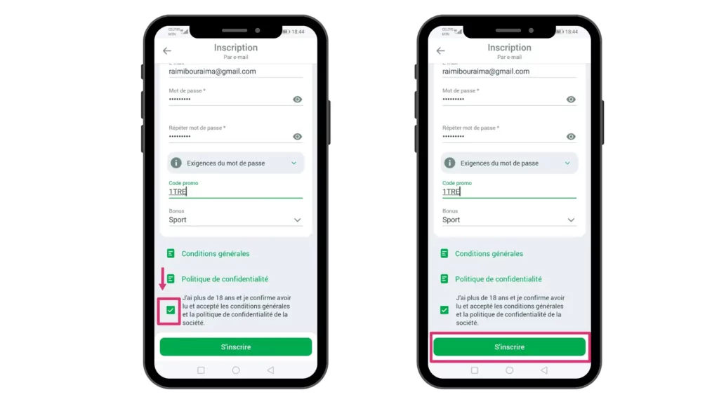 s'inscrire sur Linebet Bénin