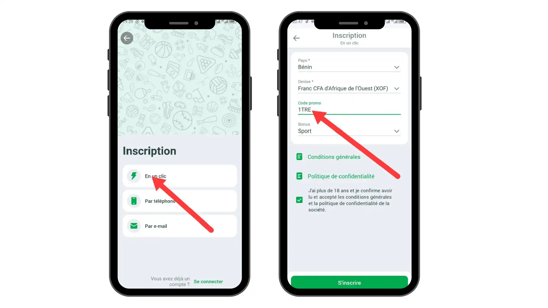 créer un compte Linebet