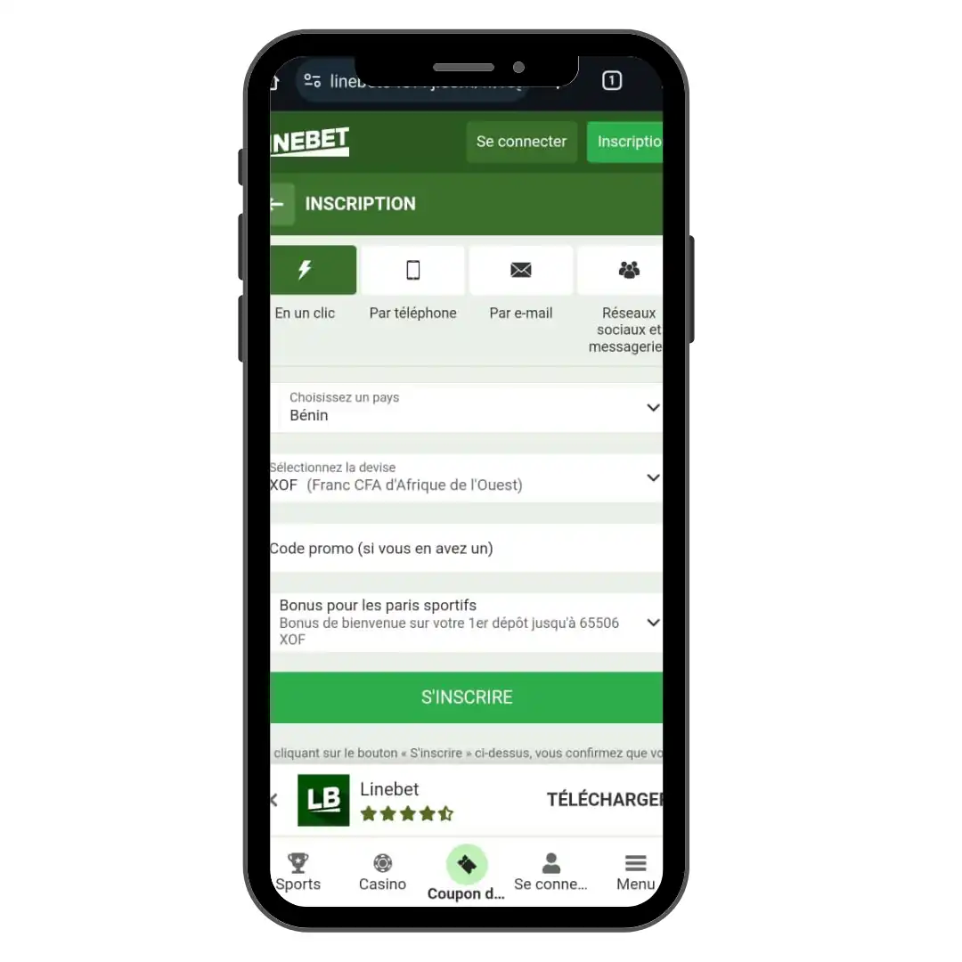télécharger linebet bénin APK