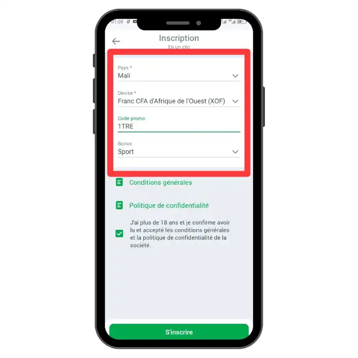 inscription Linebet Mali 4