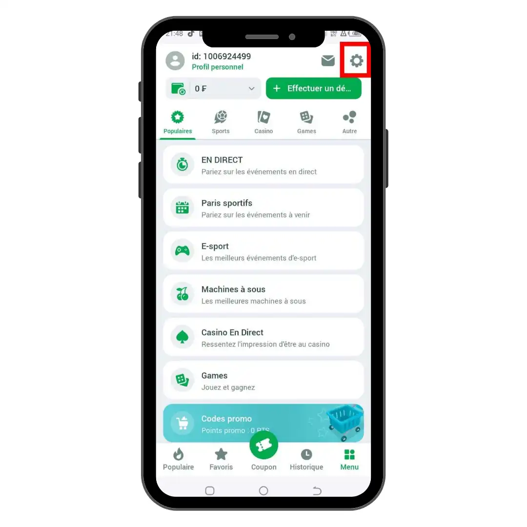 retirer de l'argent sur Linebet