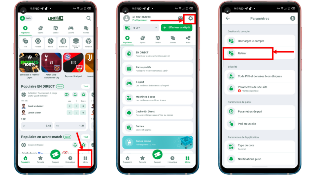 Retrait sur Linebet Guinée : comment retirer son argent sur Linebet Guinée ? 7 retrait linebet Guinee C2