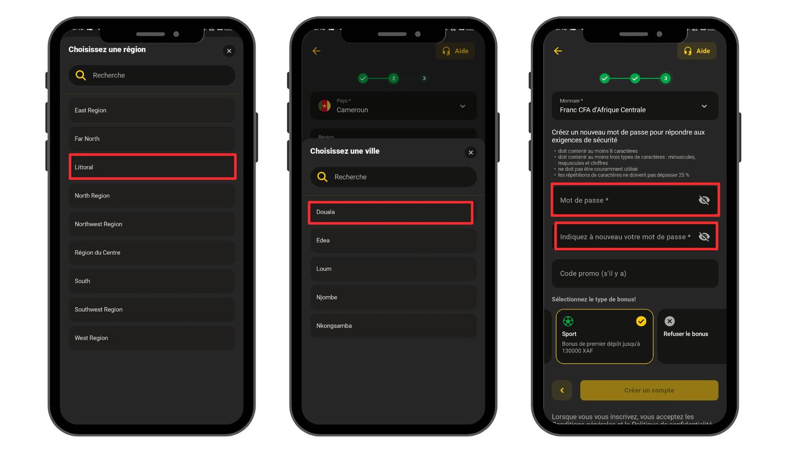 Comment faire une inscription sur Afropari Cameroun ? 8 Inscription sur Afropari Cameroun 4