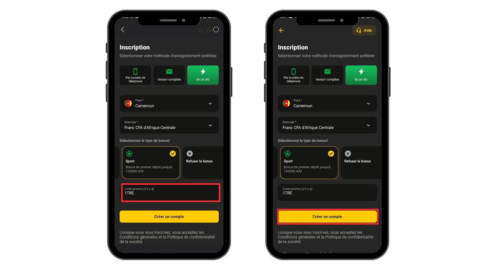 Comment faire une inscription sur Afropari Cameroun ? 11 créer un compte sur Afropari cameroun