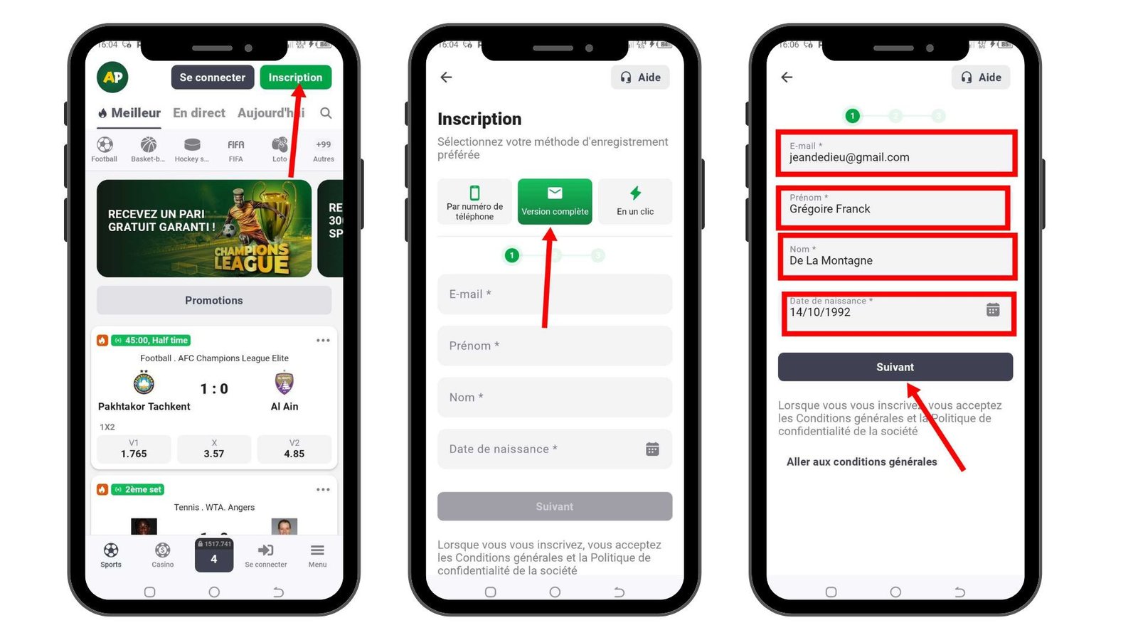 S'inscrire sur Afropari