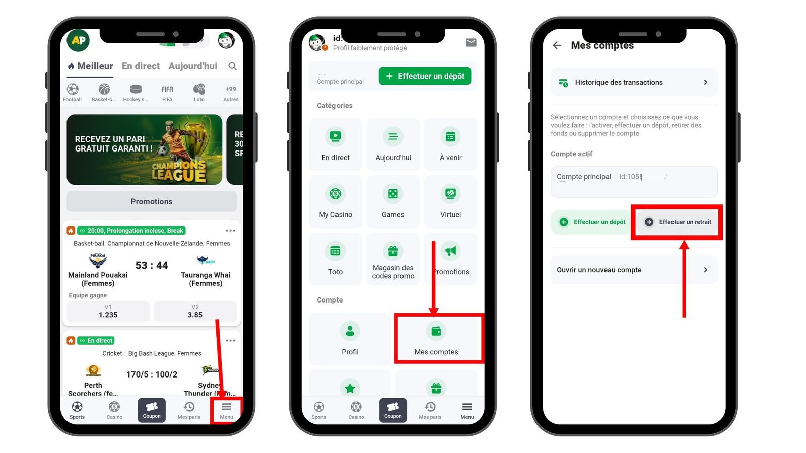 Retrait dargent sur Afropari 1