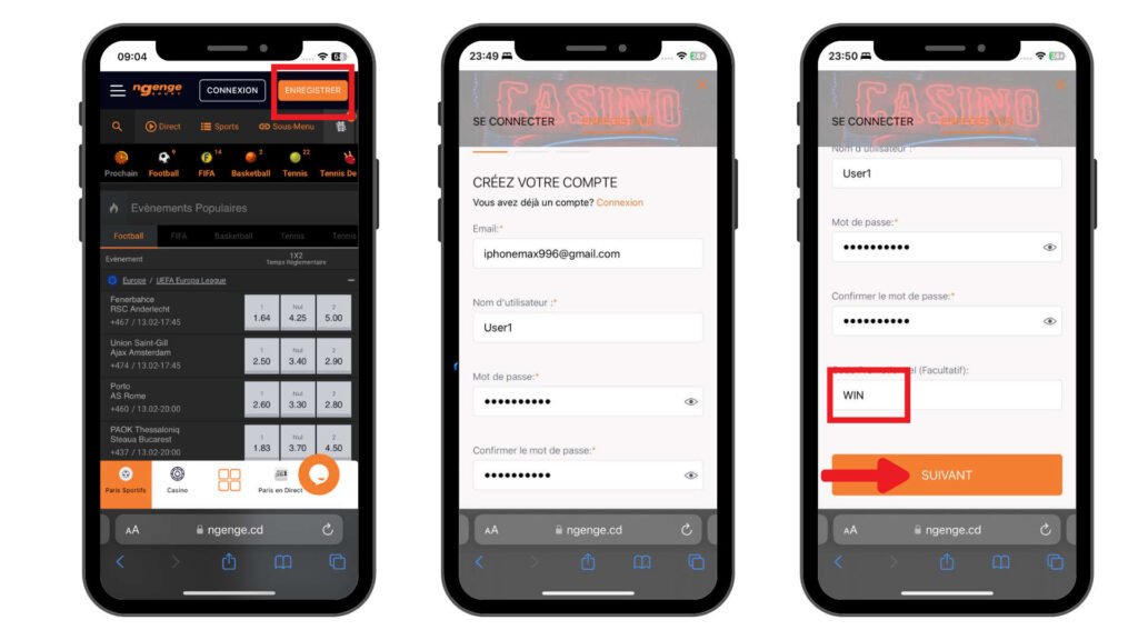 Inscription sur Ngenge