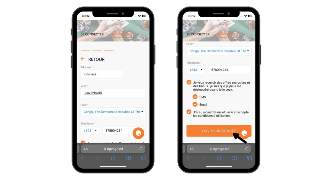 Inscription sur Ngenge