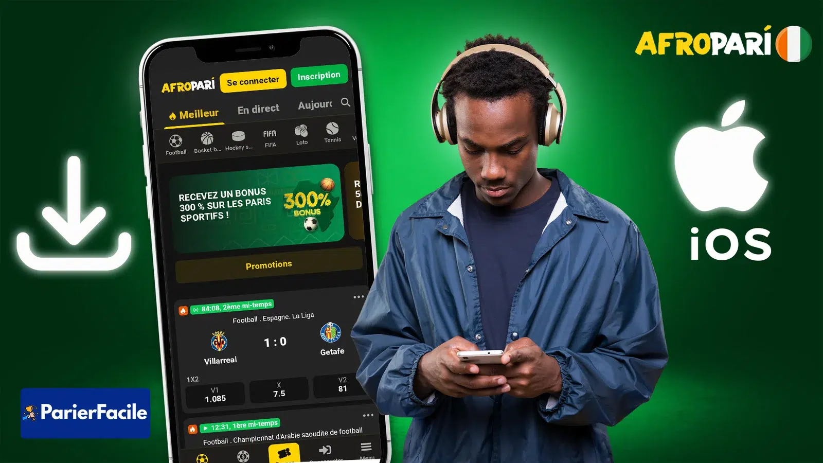 Comment télécharger Afropari App Côte d’Ivoire sur iOS ? 1 Afropari App côte d'ivoire