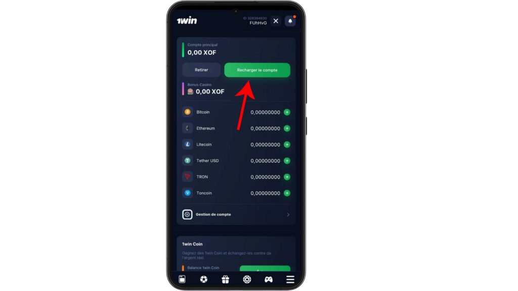 Depot 1win Senegal ET1 1