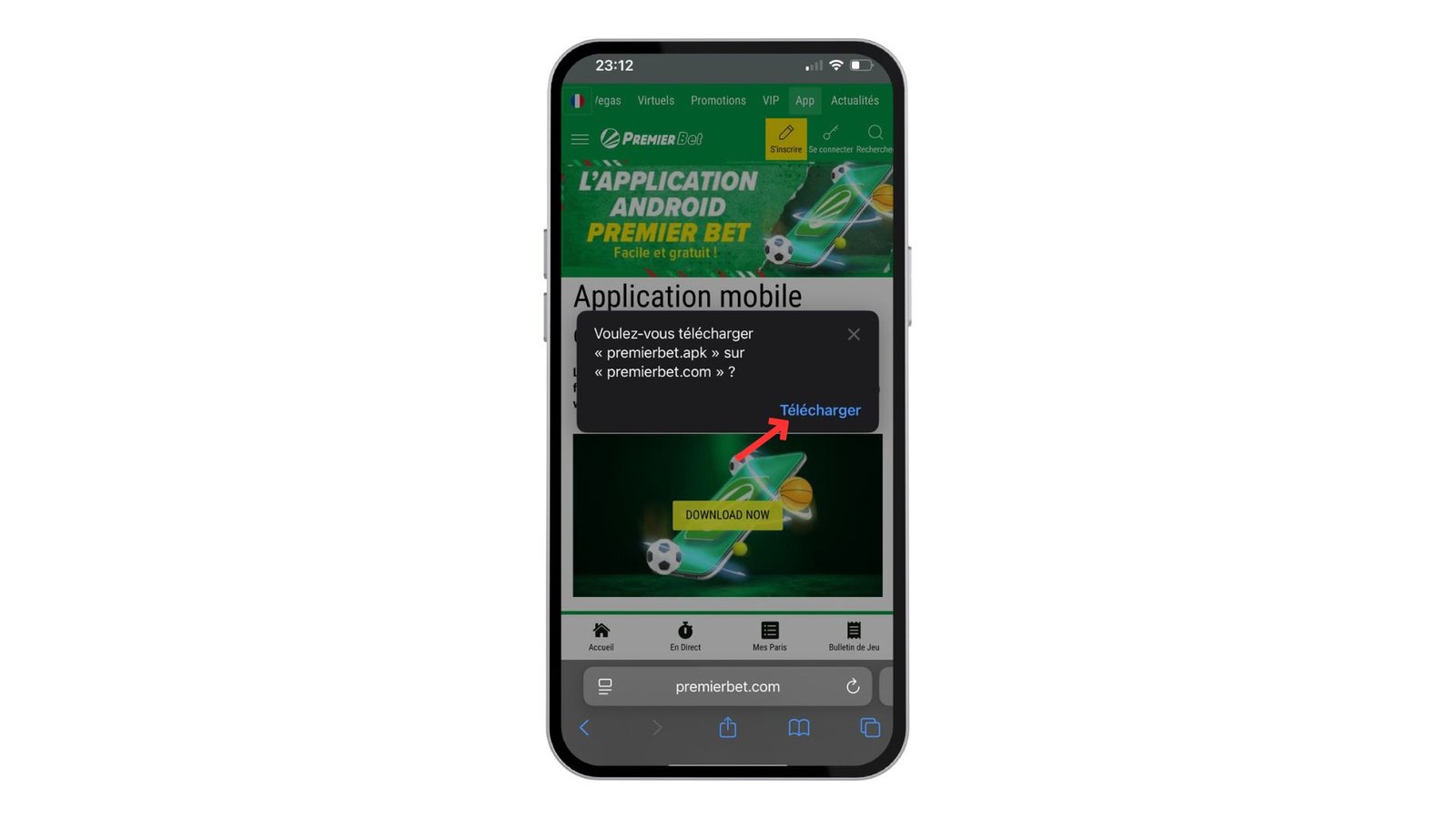 télécharger premier bet apk