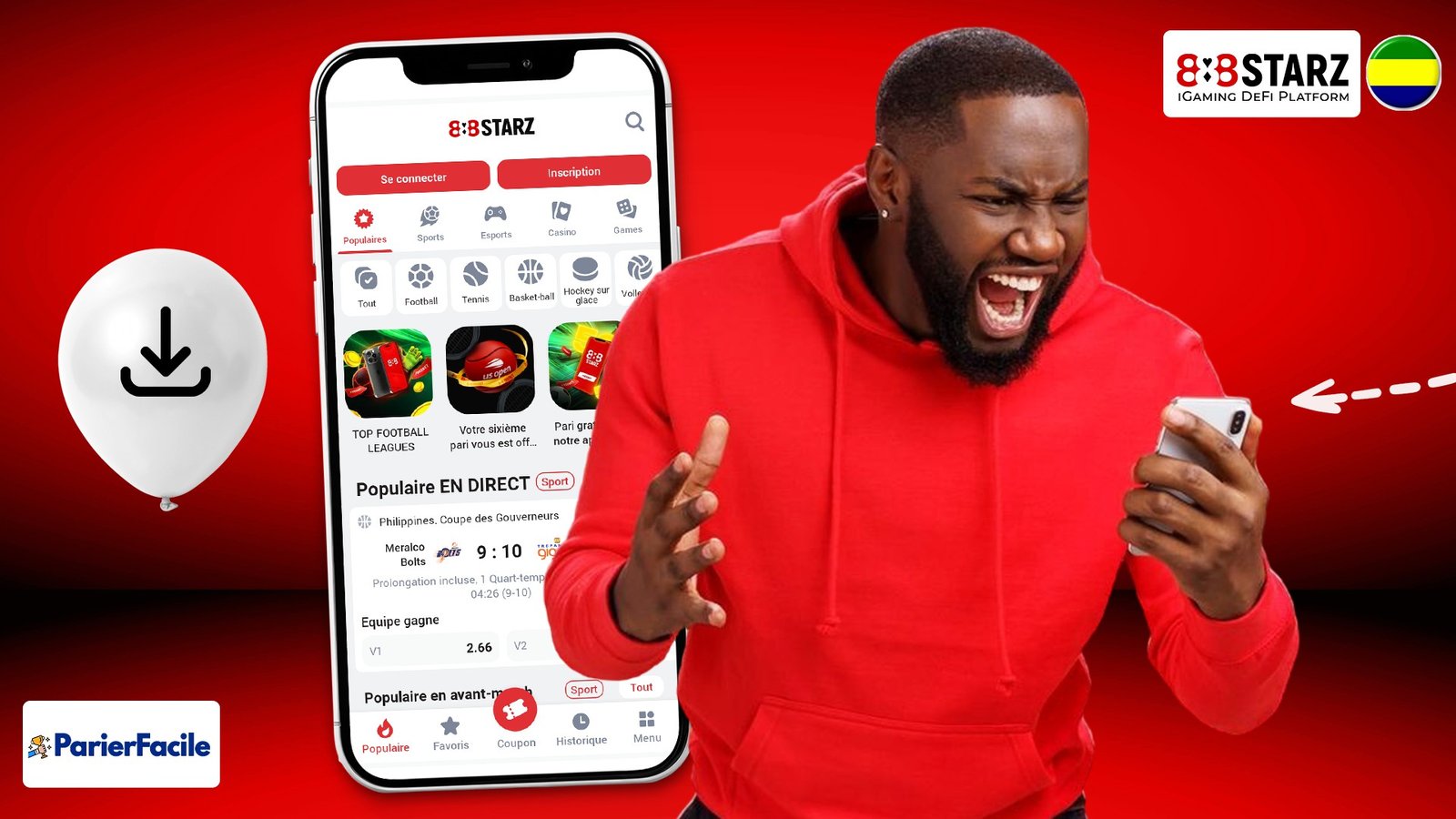 Comment télécharger 888Starz APK Gabon