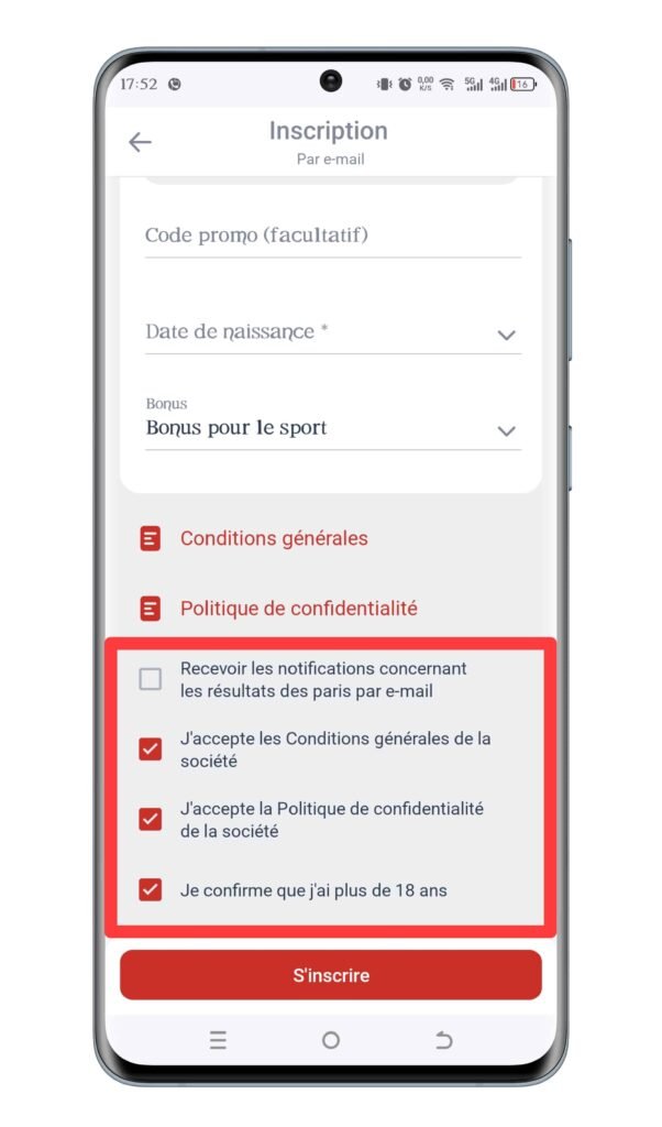 Validez votre inscription