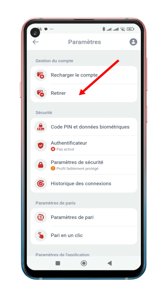 Retrait sur Megapari Togo : comment retirer de l’argent ? 5 Cliquez sur retirer