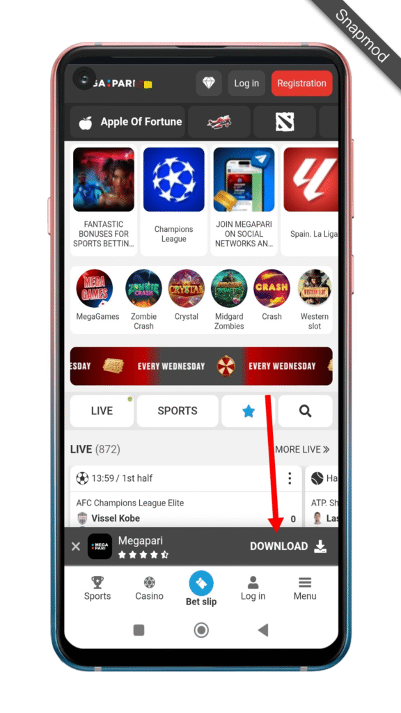 Cliquez sur le bouton "télécharger"