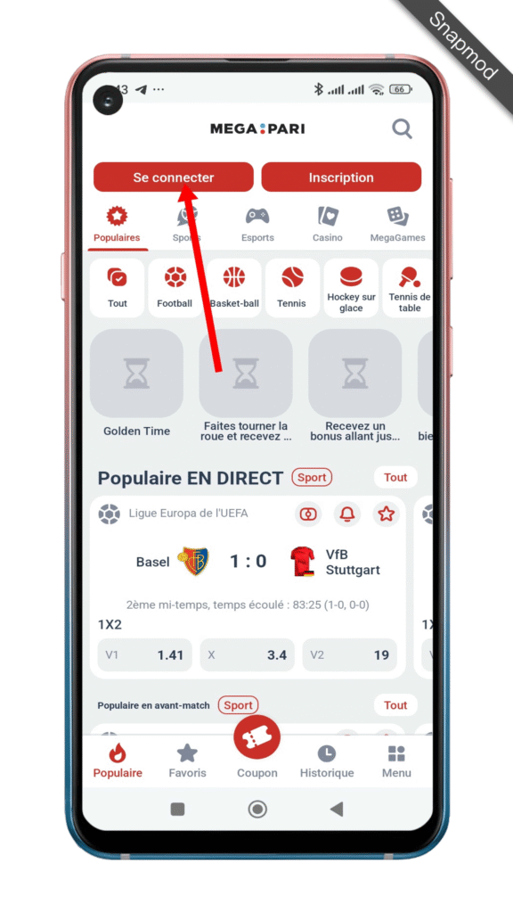 Cliquer sur “Se connecter”