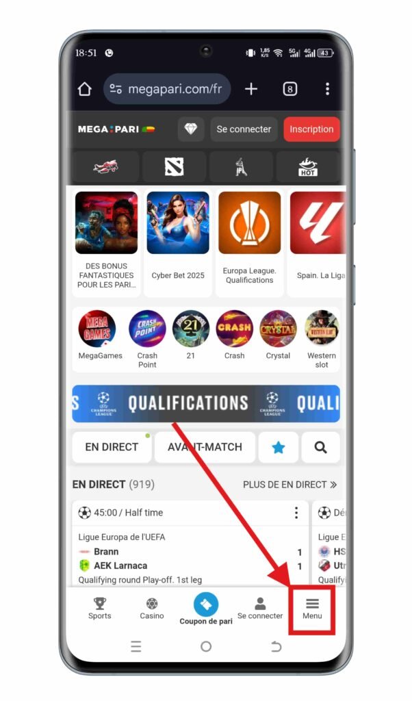 Accéder à Megapari