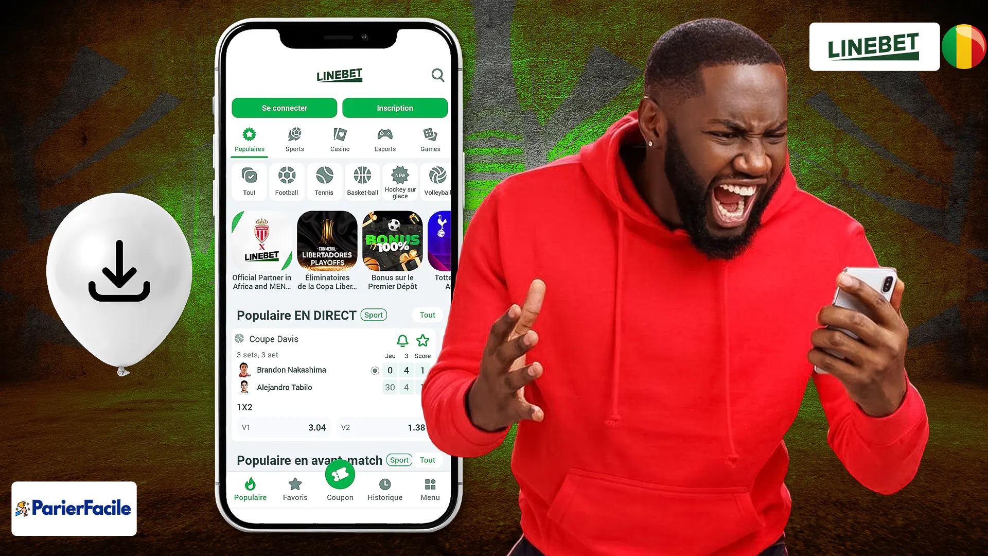 Les étapes pour télécharger Linebet Mali APK