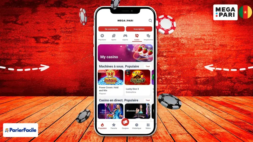 Megapari casino : Les jeux de casino disponibles sur le bookmaker